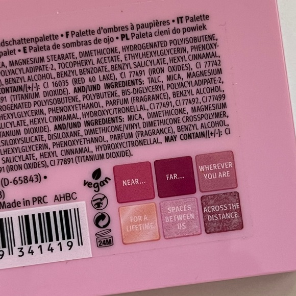 🏷️ rose pink shimmer metallic matte eye shadow palette or 6 with mirror - Picture 12 of 14